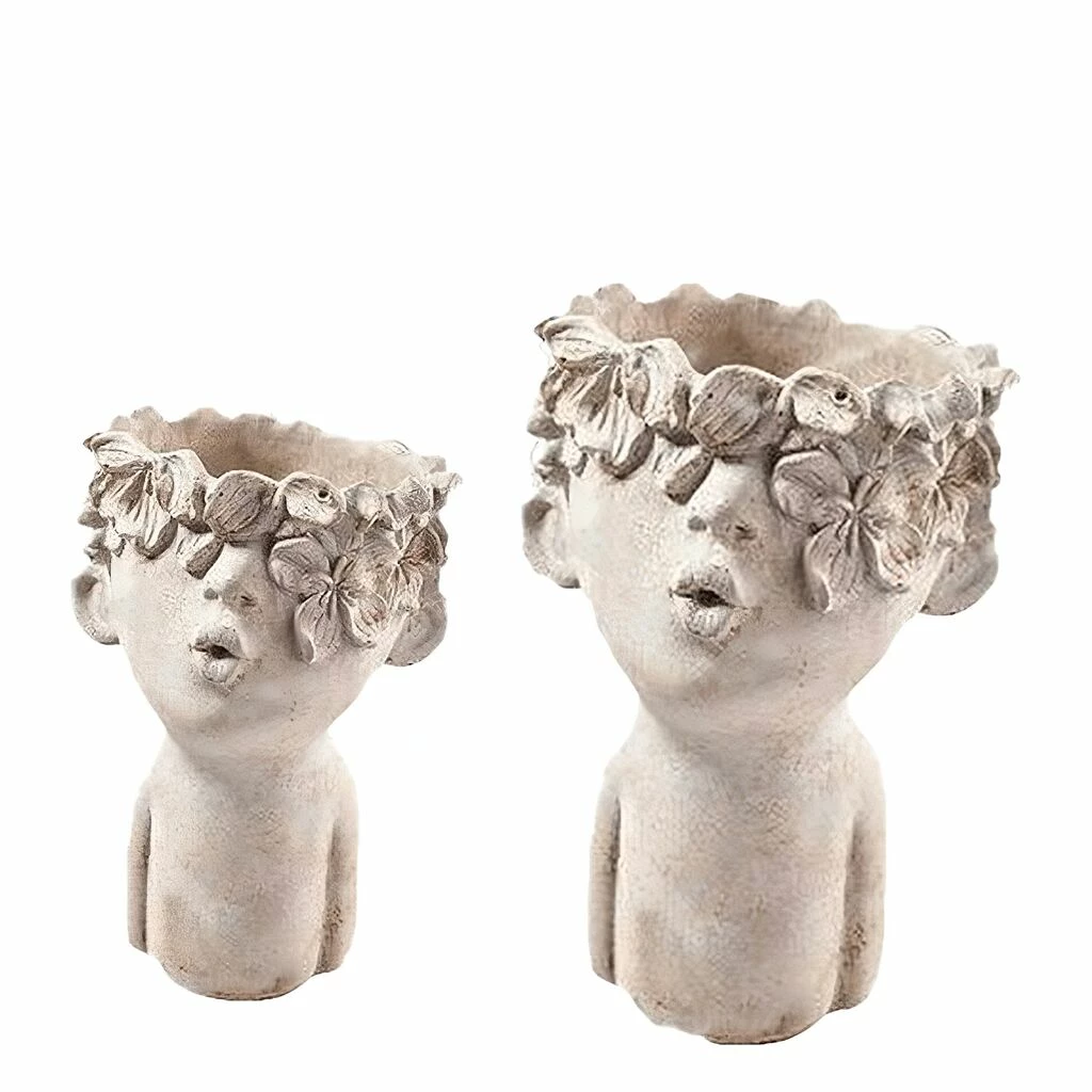 2er Set Keramik Büste Zum Bepflanzen - Indoor - Jua 3 2er Set Keramik Büste Zum Bepflanzen - Indoor - Jua