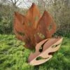 4er Set Gartendeko Blätter Aus Rost Metall - Zum Stecken Oder Legen - Martha -Outlet GARTENTRAUM Store 4er set gartendeko blaetter aus rost metall zum stecken oder legen martha