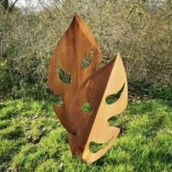 4er Set Gartendeko Blätter Aus Rost Metall - Zum Stecken Oder Legen - Martha -Outlet GARTENTRAUM Store 4er set gartendeko blaetter aus rost metall zum stecken oder legen martha4