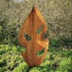 4er Set Gartendeko Blätter Aus Rost Metall - Zum Stecken Oder Legen - Martha -Outlet GARTENTRAUM Store 4er set gartendeko blaetter aus rost metall zum stecken oder legen martha5