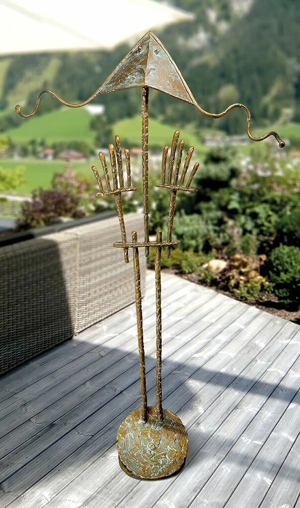 Abstrakte Künstlerstatue Mit Erhobenen Händen - Bronze - Figurine I 4 Abstrakte Künstlerstatue Mit Erhobenen Händen - Bronze - Figurine I – Bild 2