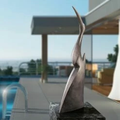 Abstrakte Vogelskulptur Aus Bronze - Limitiert - Beschützerin