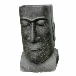 Abstrakter Steinguss Kopf Als Pflanzgefäß Für Den Garten - Satiata / Standard