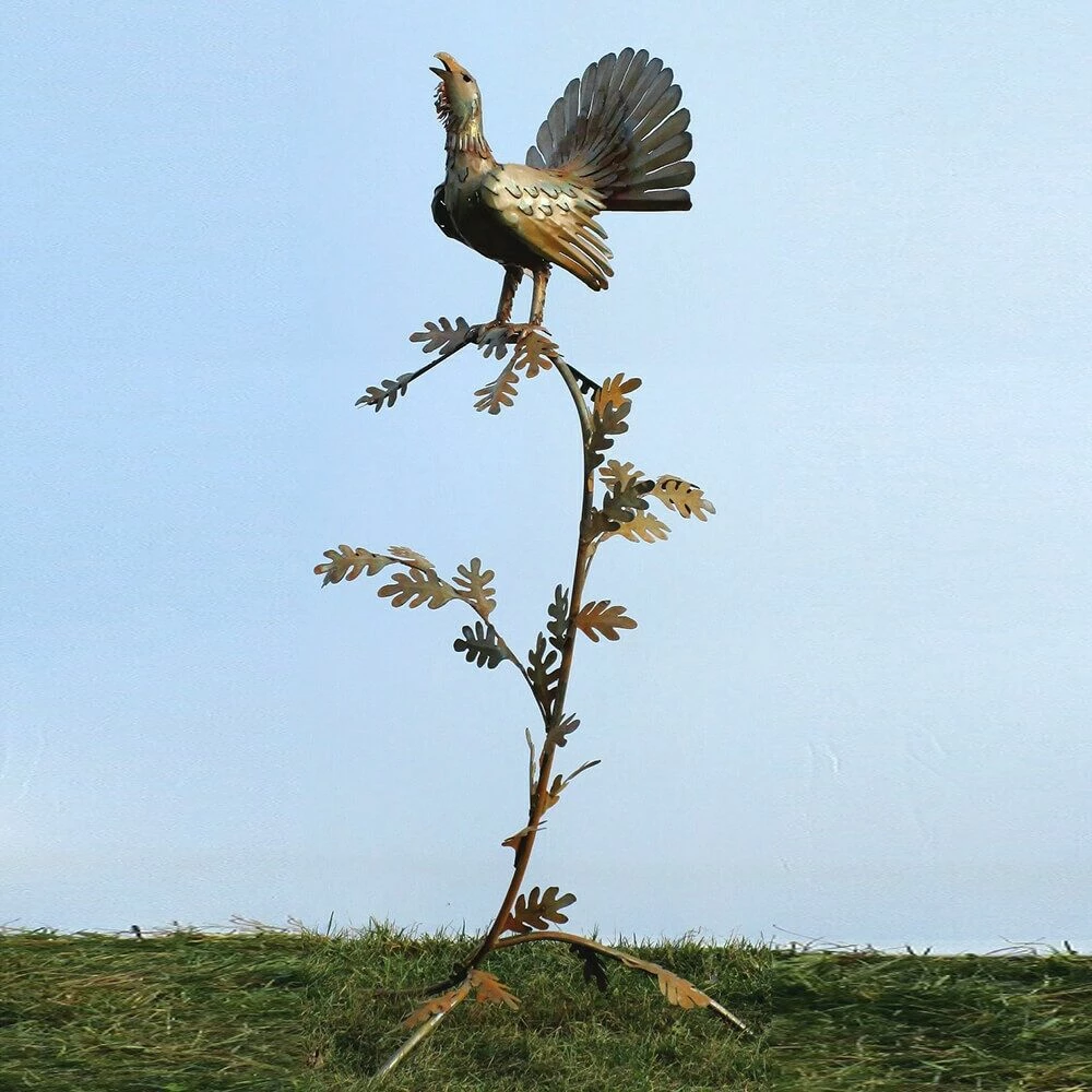 Auerhahn Auf Ast - Gartenfigur Aus Rost Stahl/Edelstahl - Galliformes 5 Auerhahn Auf Ast - Gartenfigur Aus Rost Stahl/Edelstahl - Galliformes – Bild 3