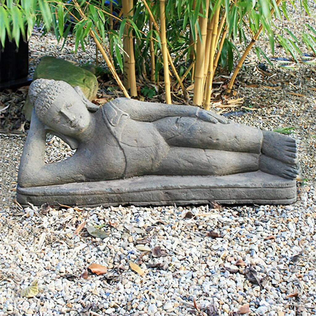 Außergewöhnlicher Liegender Budda Aus Stein 3 Außergewöhnlicher Liegender Budda Aus Stein