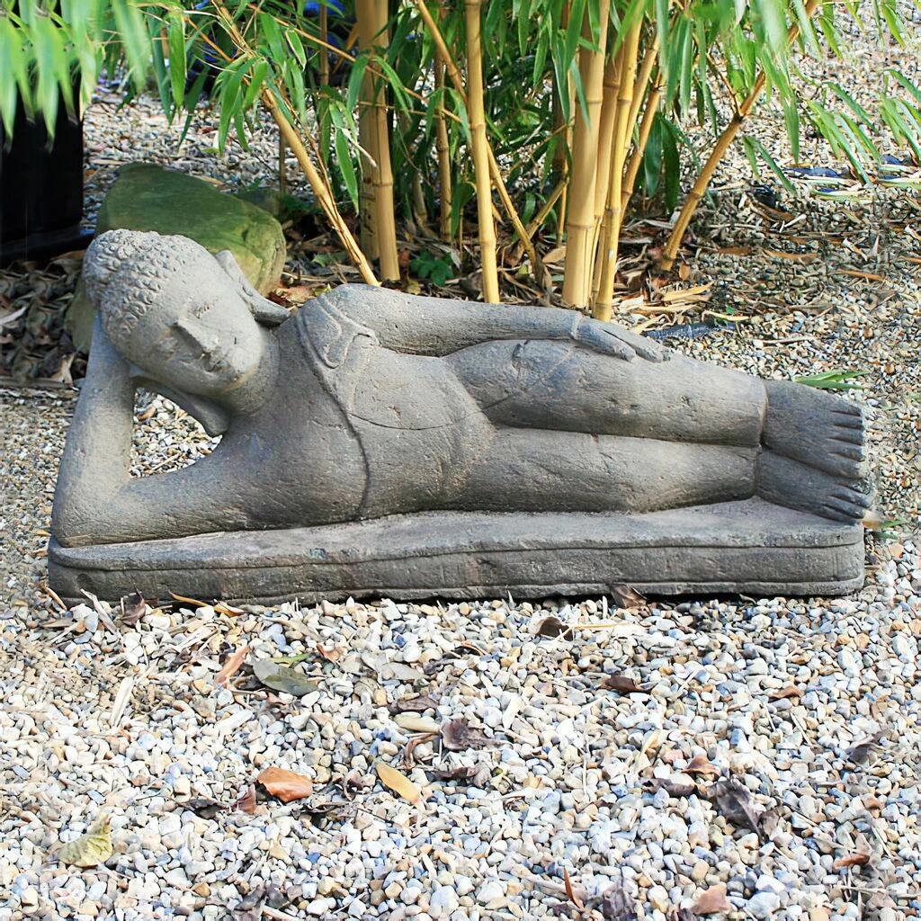 Außergewöhnlicher Liegender Budda Aus Stein 4 Außergewöhnlicher Liegender Budda Aus Stein – Bild 2