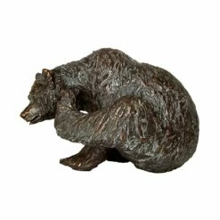 Bärenskulptur Aus Bronze - Limitierte Tierfigur - Kratzender Bär