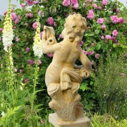 Barock Putte Steinfigur - Amor -Outlet GARTENTRAUM Store barock putte steinfigur amor3