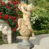 Barocke Gartenskulptur Mit Putte - Tamburo -Outlet GARTENTRAUM Store barocke gartenskulptur mit putte tamburo