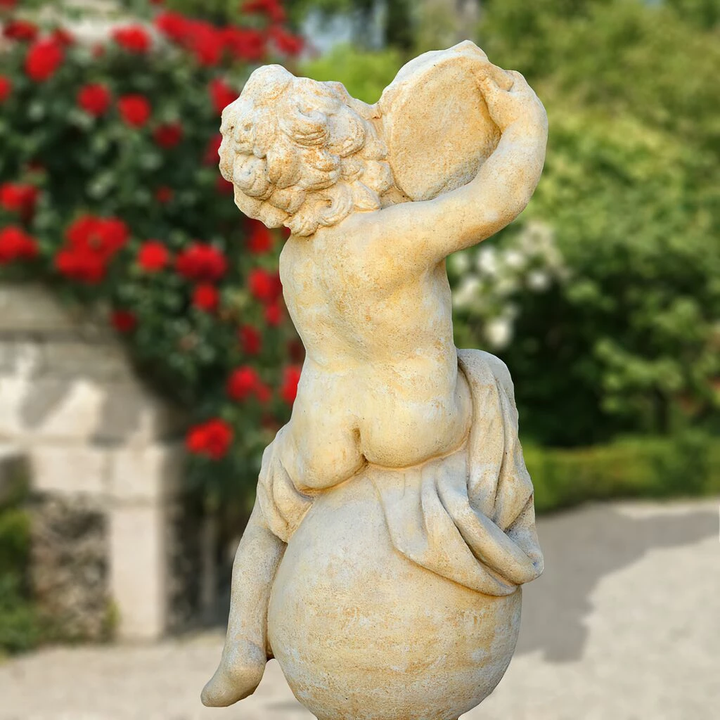 Barocke Gartenskulptur Mit Putte - Tamburo 7 Barocke Gartenskulptur Mit Putte - Tamburo – Bild 5