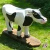 Bemalte Holzkuh Dekofigur Für Draußen - Die Holzidee - Bertha Kuh