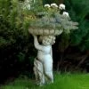 Bepflanzbare Gartenskulptur Aus Steinguss - Stehender Amor Mit Pflanzschale - Alessa -Outlet GARTENTRAUM Store bepflanzbare gartenskulptur aus steinguss stehender amor mit pflanzschale alessa