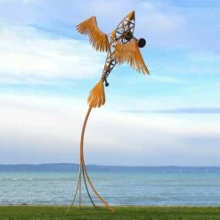 Besondere Flugzeug Gartenplastik Groß Aus Metall Mit Vogelflügeln - Vogelflugzeug -Outlet GARTENTRAUM Store besondere flugzeug gartenplastik gross aus metall mit vogelfluegeln vogelflugzeug3
