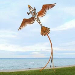 Besondere Flugzeug Gartenplastik Groß Aus Metall Mit Vogelflügeln - Vogelflugzeug -Outlet GARTENTRAUM Store besondere flugzeug gartenplastik gross aus metall mit vogelfluegeln vogelflugzeug4