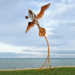 Besondere Flugzeug Gartenplastik Groß Aus Metall Mit Vogelflügeln - Vogelflugzeug -Outlet GARTENTRAUM Store besondere flugzeug gartenplastik gross aus metall mit vogelfluegeln vogelflugzeug5