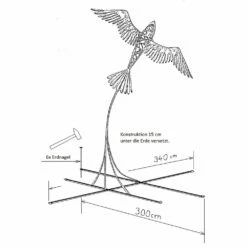Besondere Flugzeug Gartenplastik Groß Aus Metall Mit Vogelflügeln - Vogelflugzeug -Outlet GARTENTRAUM Store besondere flugzeug gartenplastik gross aus metall mit vogelfluegeln vogelflugzeug8