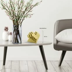 Besondere Herz Dekofigur - Vegane Kerze Im Pixel Design - Pixel Hearth -Outlet GARTENTRAUM Store besondere herz dekofigur vegane kerze im pixel design pixel hearth3