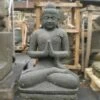 Betende Buddha Statue Aus Basanit - Handgeschlagen