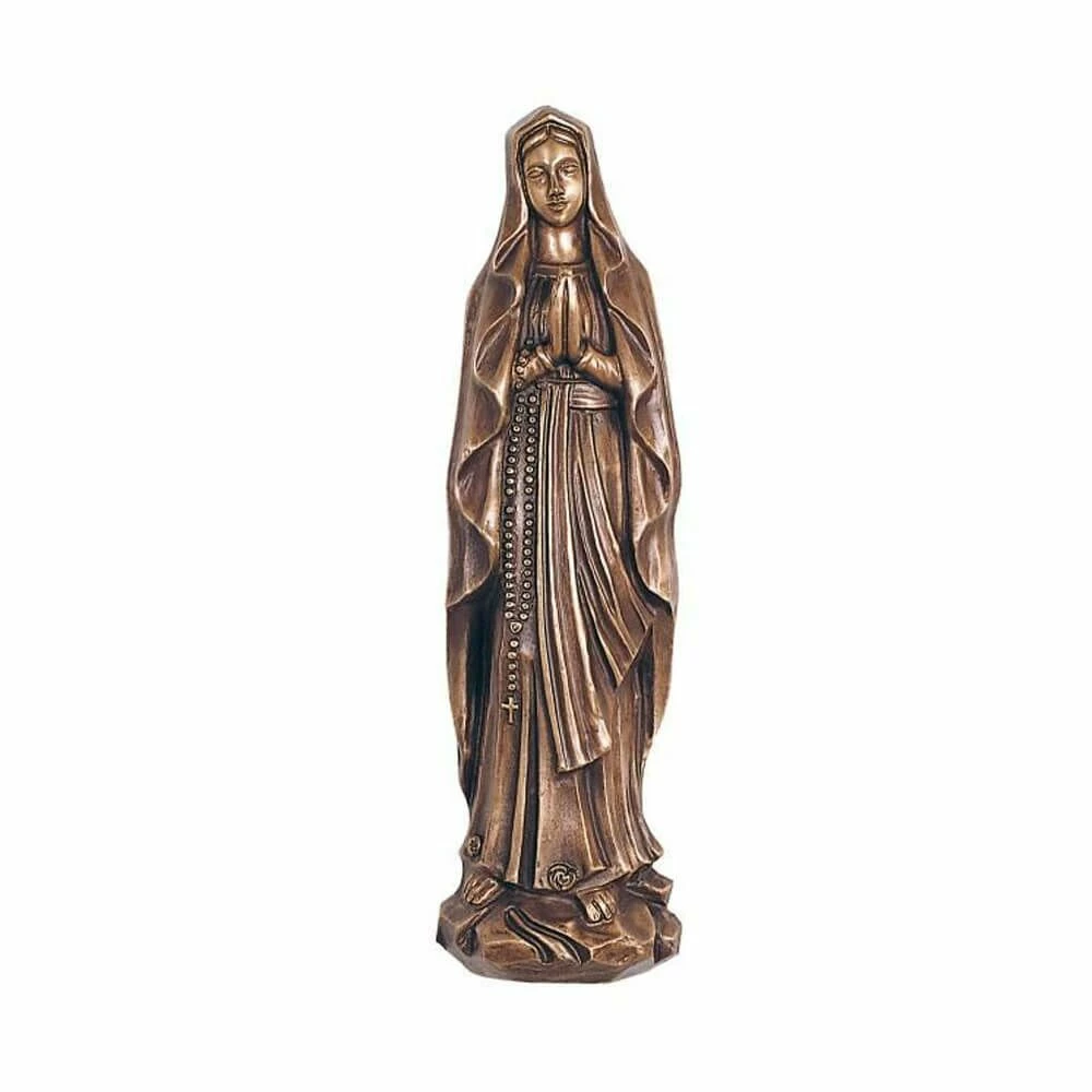 Betende Wandmadonna Aus Bronze Mit Kette - Madonna Paola 3 Betende Wandmadonna Aus Bronze Mit Kette - Madonna Paola