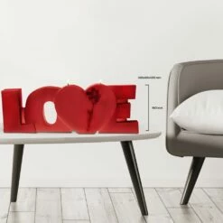 Breite Love Dekoplastik Mit Herz & Blume Als Kerze - Vegan - Big Love -Outlet GARTENTRAUM Store breite love dekoplastik mit herz blume als kerze vegan big love3