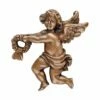 Bronze/Alu Engelfigur Mit Kranz Als Wanddeko - Angelo Gara Links -Outlet GARTENTRAUM Store bronze alu engelfigur mit kranz als wanddeko angelo gara links