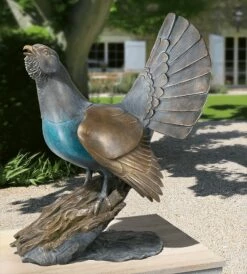 Bronze Auerhahn Gartenfigur Mit Patina - Auerhahn -Outlet GARTENTRAUM Store bronze auerhahn gartenfigur mit patina auerhahn3