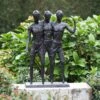 Bronze Dekoskulptur Für Den Garten - 3 Männer - Maskularo