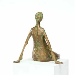 Bronze Frauenfigur Limitiert Als Kantendeko - Dialog, Sitzend -Outlet GARTENTRAUM Store bronze frauenfigur limitiert als kantendeko dialog sitzend3