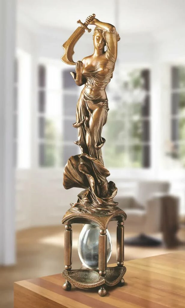 Bronze Frauenfigur Mit Schwert Mit Ei Der Verwandlung - Maria Prophetissa 4 Bronze Frauenfigur Mit Schwert Mit Ei Der Verwandlung - Maria Prophetissa – Bild 2