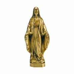 Bronze Gartenskulptur - Madonna Mit Ausgebreiteten Armen - Maria Fama