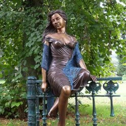 Bronze Gartenstatue Aus Bronze - Adelina