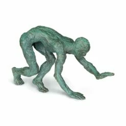 Bronze Mann - Künstlerfigur Mit Grüner Patina - Humanimal