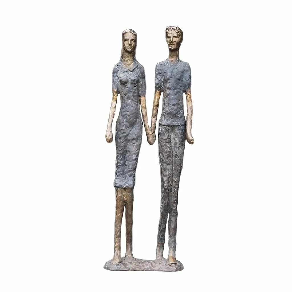 Bronze Paar Gartensttatue - Hände Haltend - Spazierende 3 Bronze Paar Gartensttatue - Hände Haltend - Spazierende