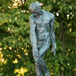 Bronze Skulptur Adam - Original Von Rodin