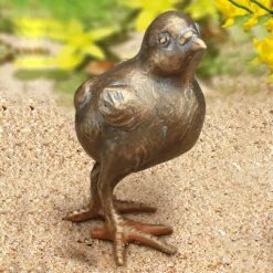 Bronze Vogelfiguren Set Aus 5 Farbigen Küken - Küken Mit Schale -Outlet GARTENTRAUM Store bronze vogelfiguren set aus 5 farbigen kueken kueken mit schale4