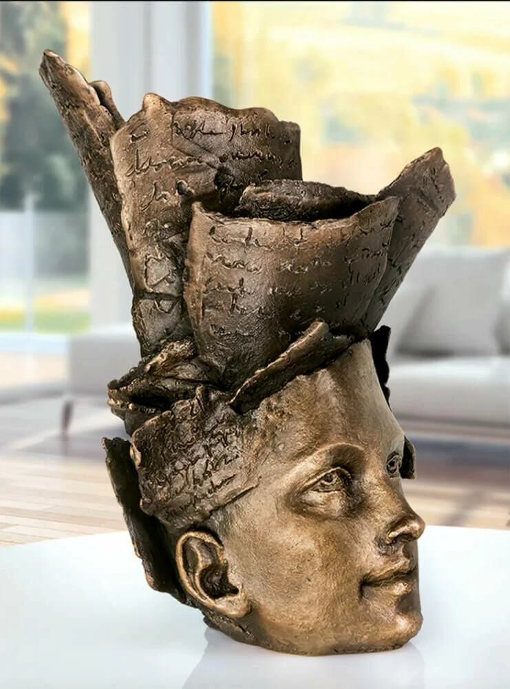 Bronzebüste Aus Limitiertem Handwerk - Offene Gedanken - Thoughts 4 Bronzebüste Aus Limitiertem Handwerk - Offene Gedanken - Thoughts – Bild 2