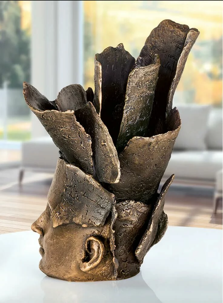 Bronzebüste Aus Limitiertem Handwerk - Offene Gedanken - Thoughts 6 Bronzebüste Aus Limitiertem Handwerk - Offene Gedanken - Thoughts – Bild 4