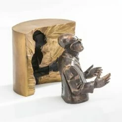 Bronzefigur Büste 2-teilig - Individuell Kombinierbar - Der Schwätzer -Outlet GARTENTRAUM Store bronzefigur bueste 2 teilig individuell kombinierbar der schwaetzer4