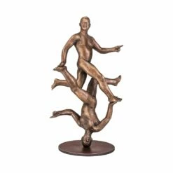 Bronzefigur Spiegelbild - Limitierte Mannskulptur - Da Lang