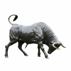 Bronzeskulptur Stier In Lebensgröße - Stier Troga