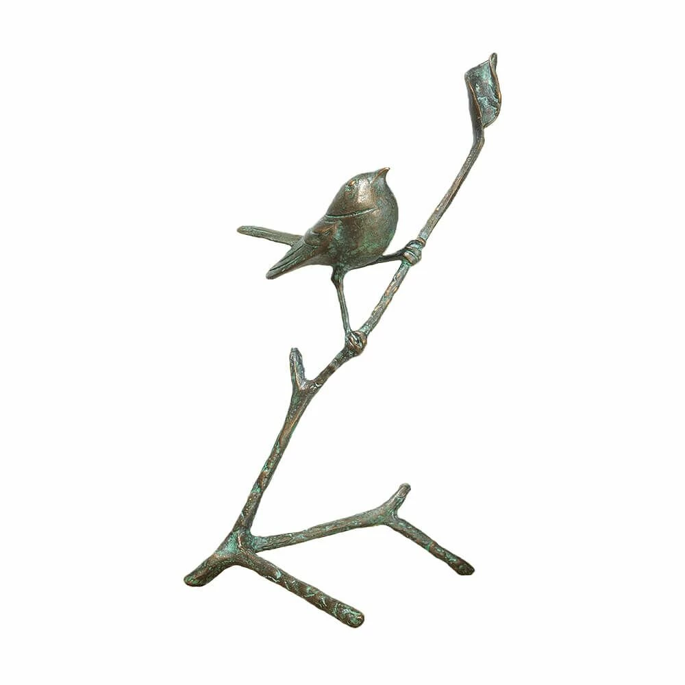 Bronzeskulpturen Singvögel Set Mit Patina - Singvögel Set 4 Bronzeskulpturen Singvögel Set Mit Patina - Singvögel Set – Bild 2