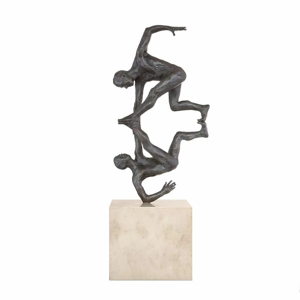 Bronzestatue Spiegelbild Aus Limitierter Künstleredition - Engelgriff 3 Bronzestatue Spiegelbild Aus Limitierter Künstleredition - Engelgriff