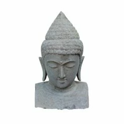 Buddha-Büste Aus Flussstein Als Gartendekoration - Protomi