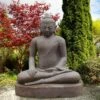 Buddha Sitzend Aus Naturstein - Junko -Outlet GARTENTRAUM Store buddha sitzend aus naturstein junko