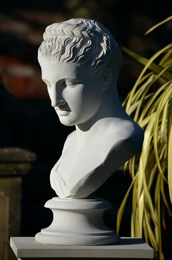 Büste Aus Steinguss Für Den Garten - Berenice 4 Büste Aus Steinguss Für Den Garten - Berenice – Bild 2