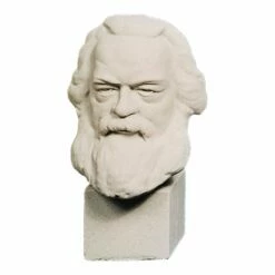 Büste Des Philosophen Karl Marx Mit Sockel - Steinguss - Pria