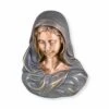 Büste Maria Mit Umhang Als Bronze Wandrelief - Madonna Wala -Outlet GARTENTRAUM Store bueste maria mit umhang als bronze wandrelief madonna wala