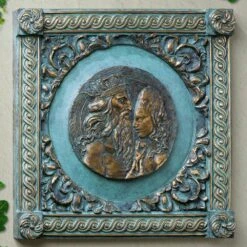 Christliches Bronze Wandrelief Vom Künstler - Adam Und Eva