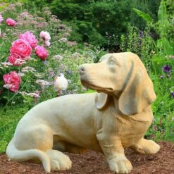 Dackel Skulptur Aus Stein - Peppino