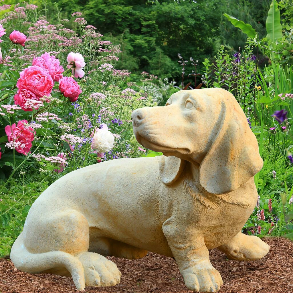Dackel Skulptur Aus Stein - Peppino 3 Dackel Skulptur Aus Stein - Peppino